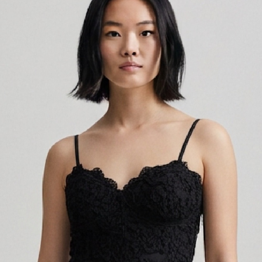 Zara lace corset stretch bra top Small